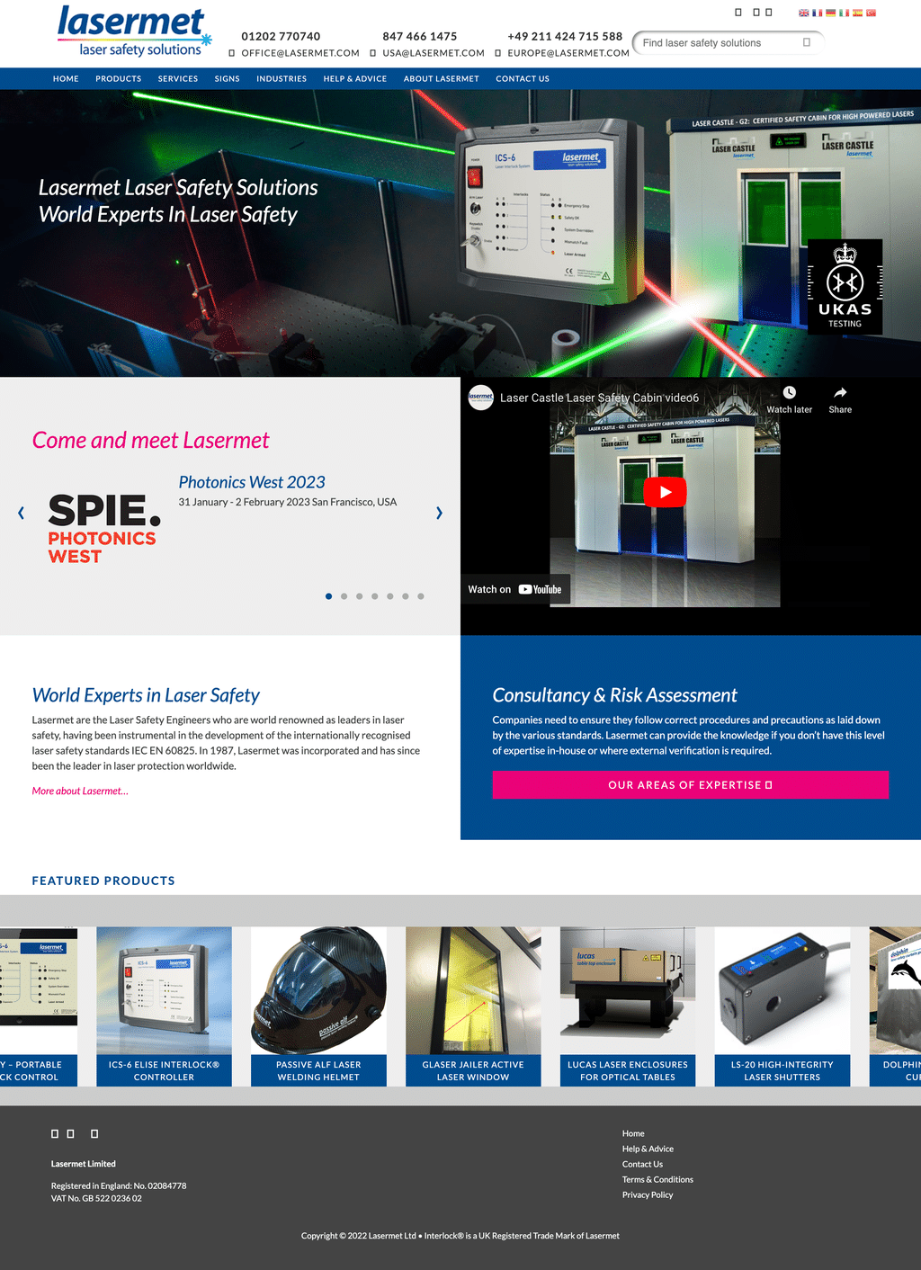 Lasermet Homepage Old