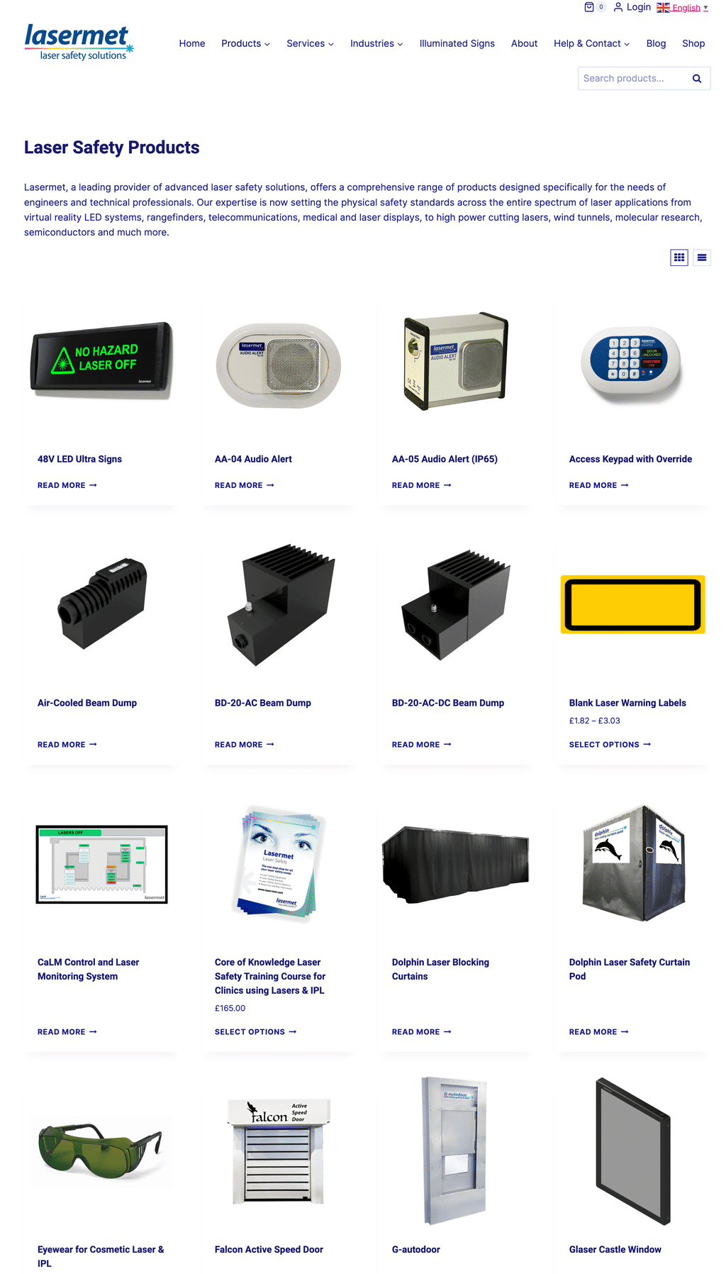 Lasermet New Products Page Designed by Rebrand Pro