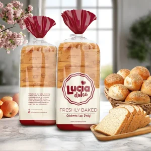 Lucia Dulce Bread Packaging Front and Back