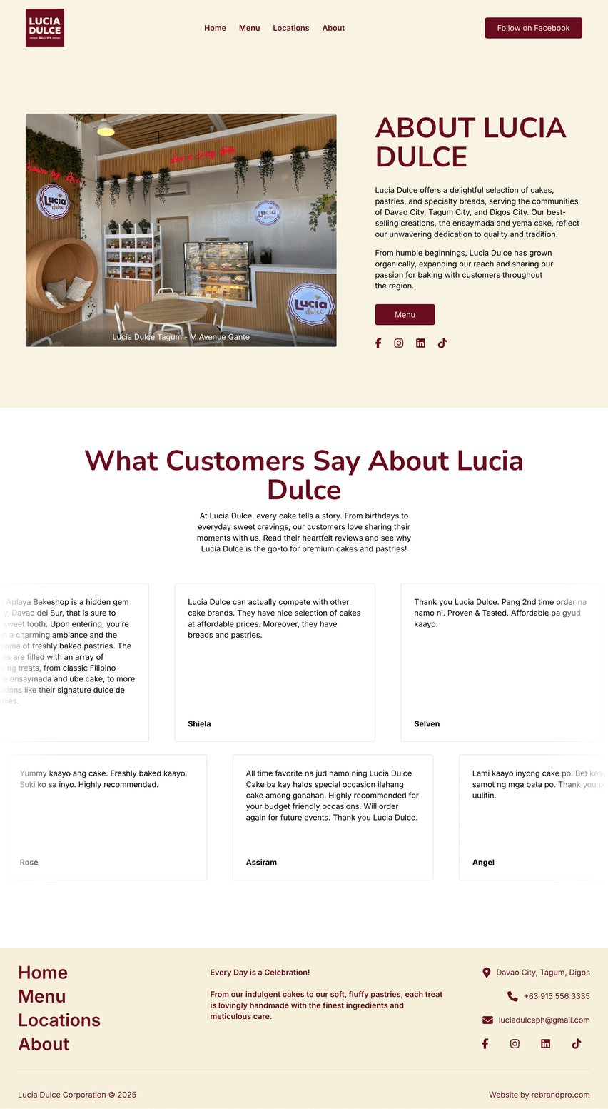 Lucia Dulce About Page