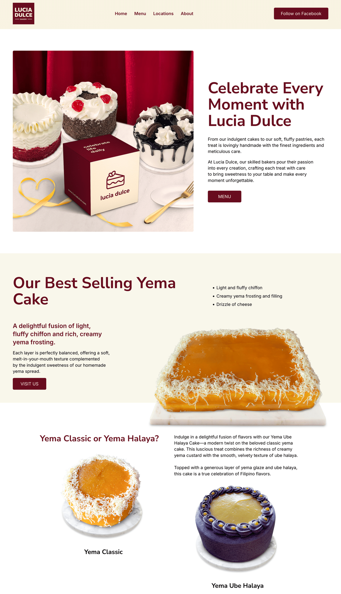 Lucia Dulce Homepage Top Main