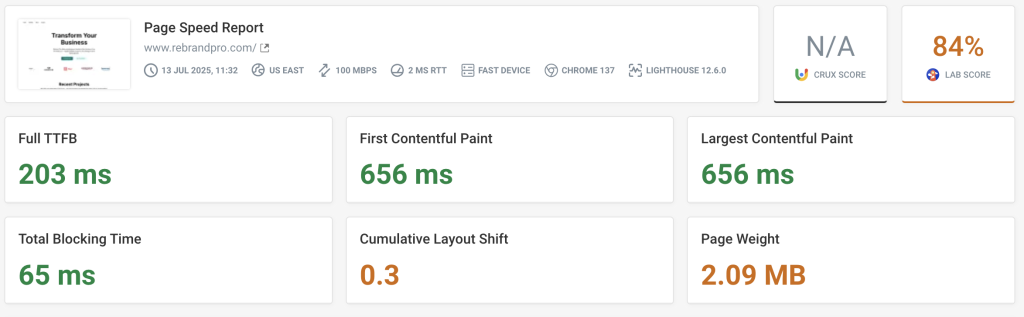 Rebrand Pro Page Speed with Debugbear.com